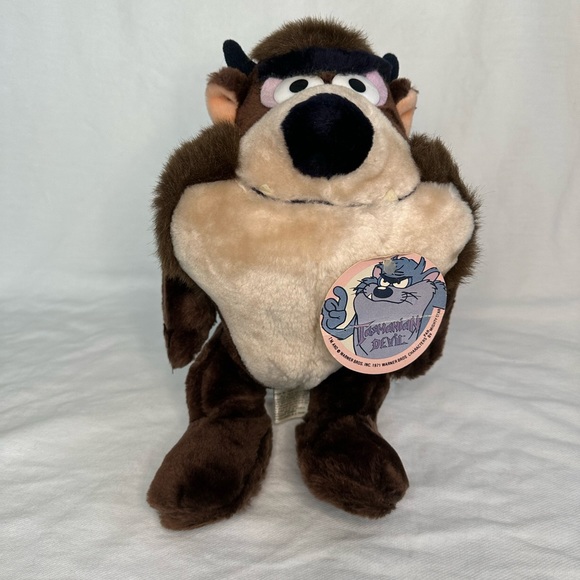 Warner Bros. Other - Vintage 1987 TAZ Tasmanian Devil Plush Warner Bros. INC with Tags